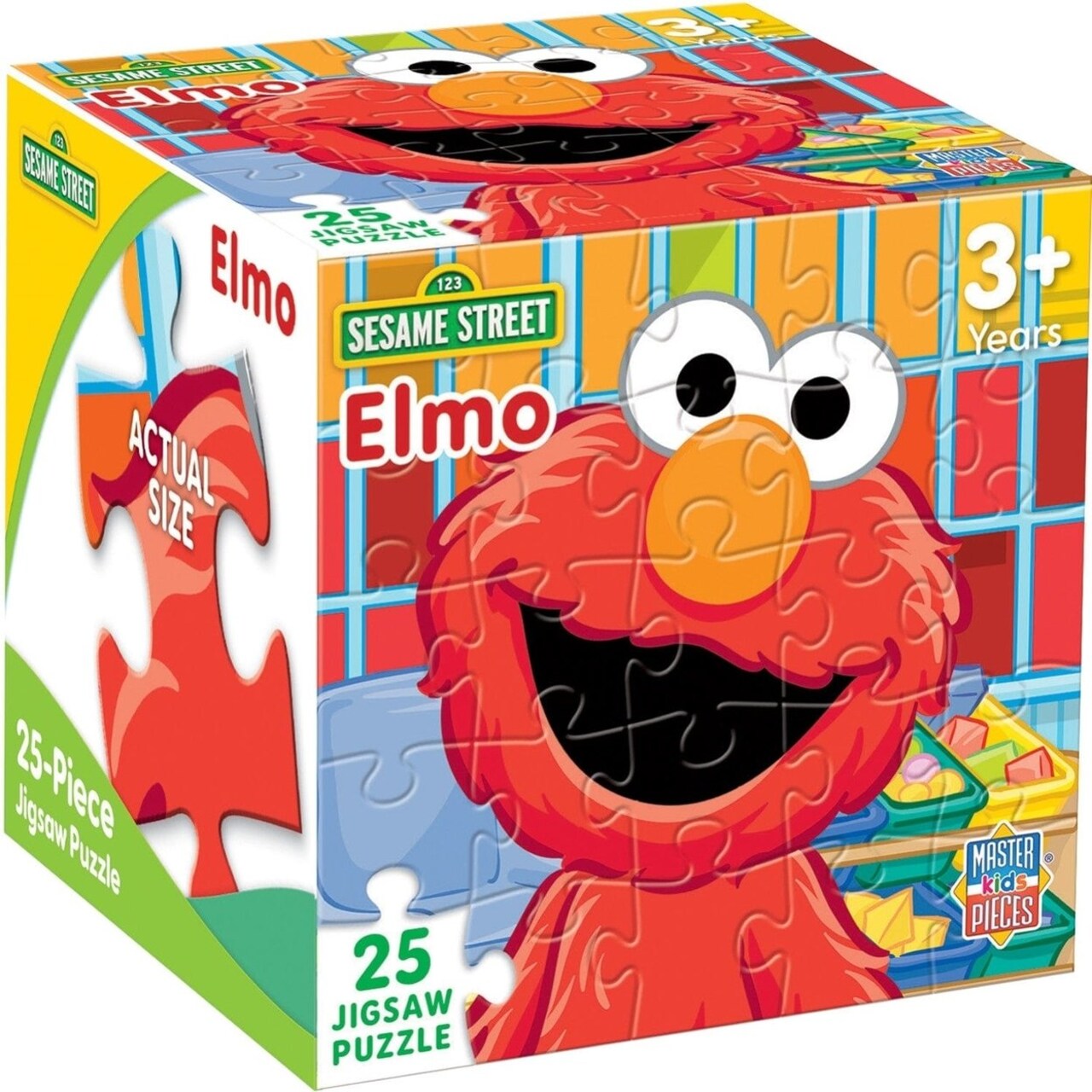 Sesame Street Elmo 25 Piece Jigsaw Puzzle 10X10 Adorable Collectible Kids Game